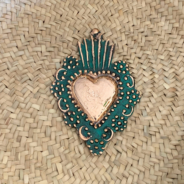 Copper Heart Milagro, Large (MC05)