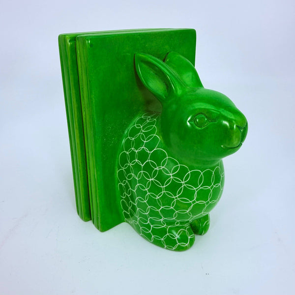 Soapstone Rabbit Bookend (miniature) 7.5" One-of-a-kind
