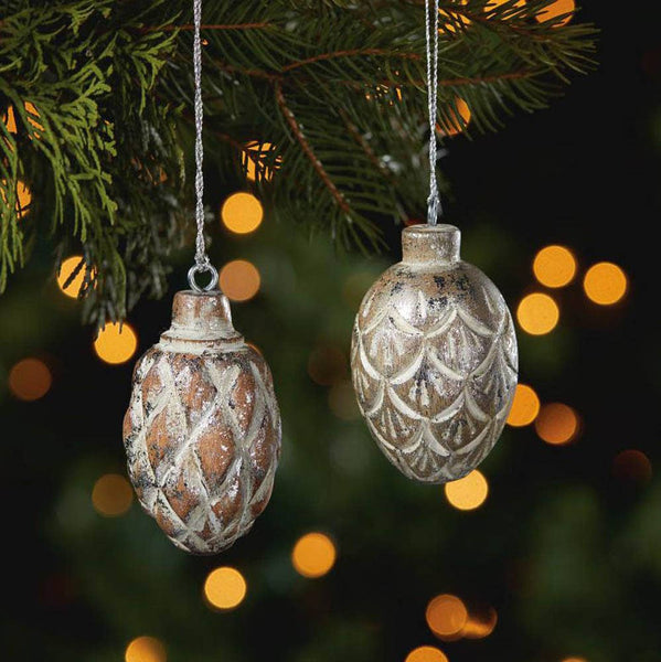 Gold Foil Pinecone Ornaments