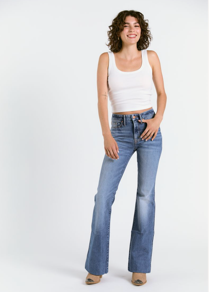 WANDERER 5 POCKET FLARE IN MABEL WASH