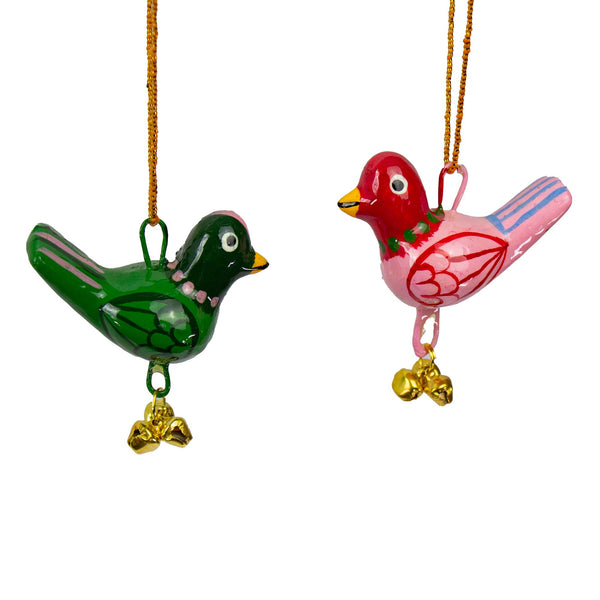 Handpainted Pink Birdie Ornament