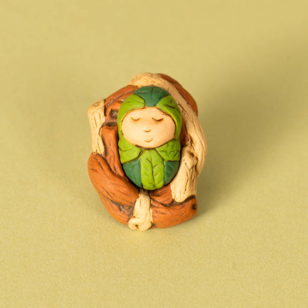 Miniature Nativity Woodsy Ceramic Set of 9 Christmas Gift