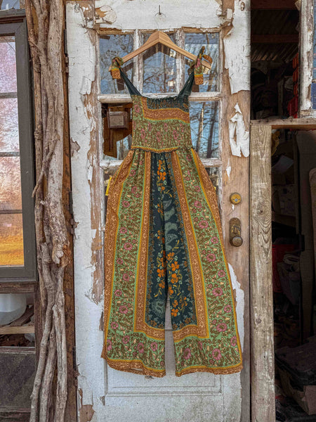 Boho Floral Printed Jumpsuit Pants 2 in 1, Free Spirit Style
