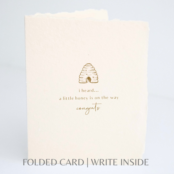 A Little Honey On The Way | Baby Greeting Card