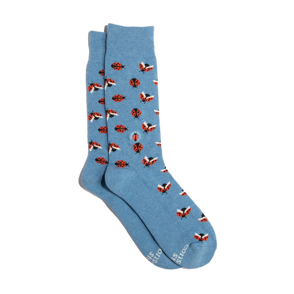 Socks that Protect Pollinators (Blue Ladybugs)