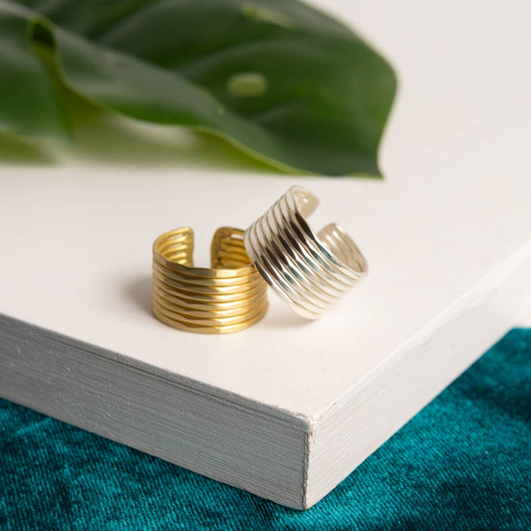 Stacked Column Ring - Gold