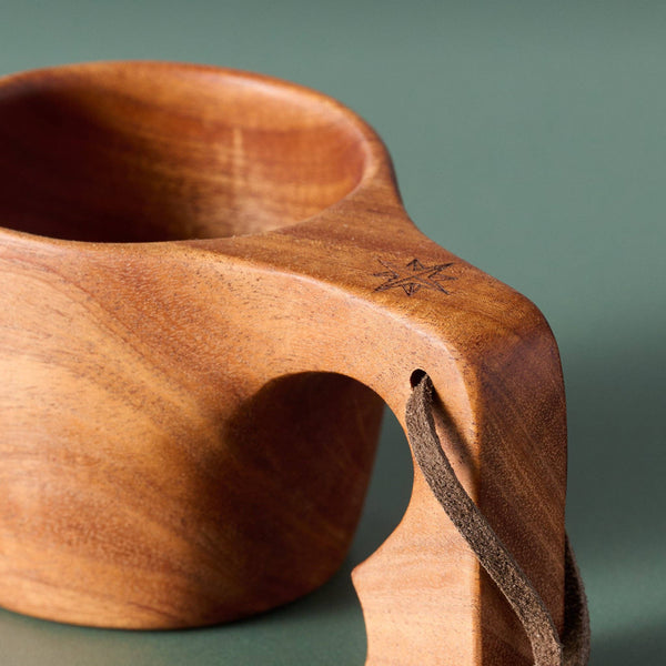 Leather & Neem Wood Kuksa Mug