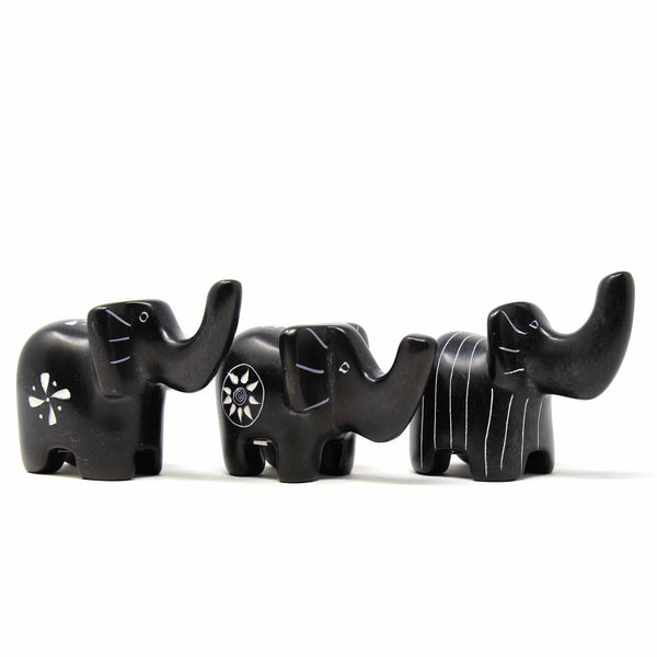 Soapstone Elephants  Medium 2.5" - 3"