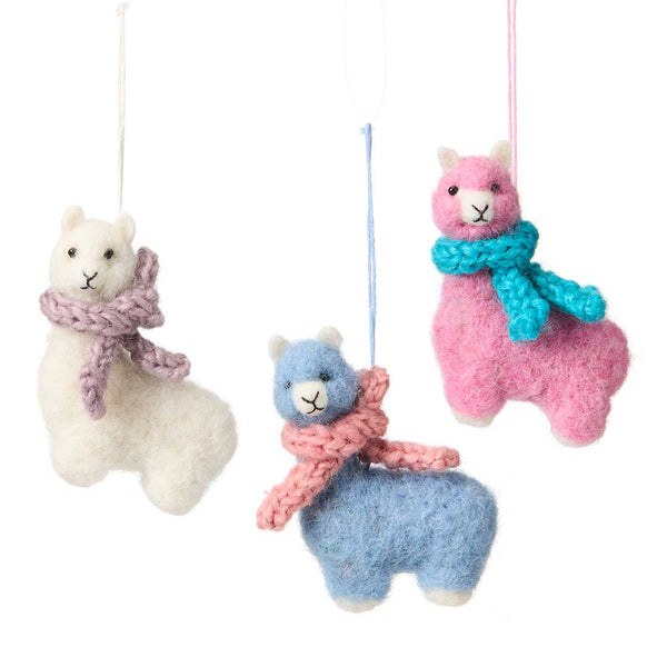 Cozy Llama Christmas Ornament