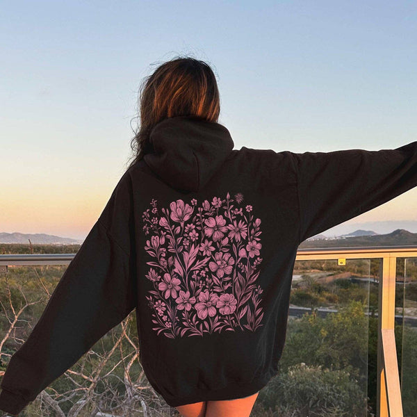 Pink Wildflower Hoodie