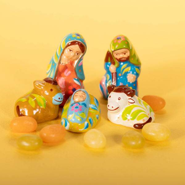 Ceramic Miniature Nativity Set of 5 Christmas Fair Trade Christmas Fair Trade