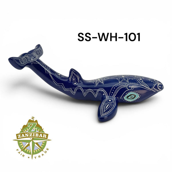 Soapstone Spirit Whale, 10" 