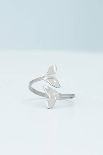 Whale Tale Wrap Ring in Silver