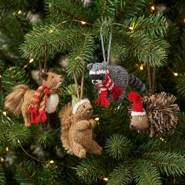 Knit Woodland Animals Ornament