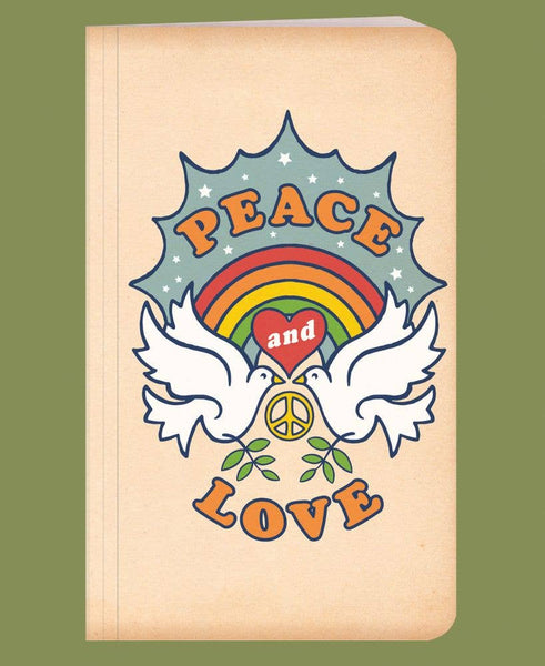 Peace and Love Recycled Notebook
