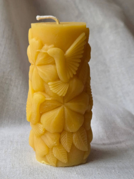 Hummingbird Pillar | Beeswax Candle