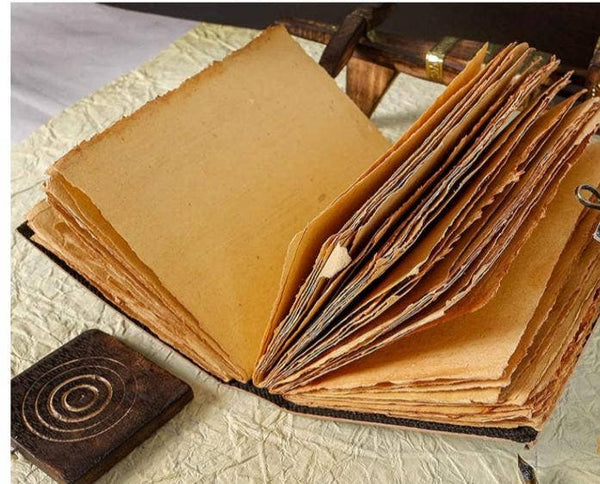 Vintage leather Journal Blank Spell Book of Shadows Grimoire