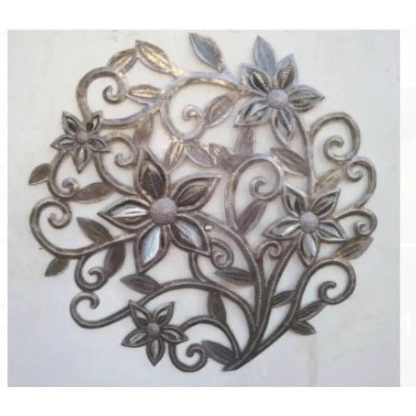 Blooming Flowers Haitian Metal Wall Art