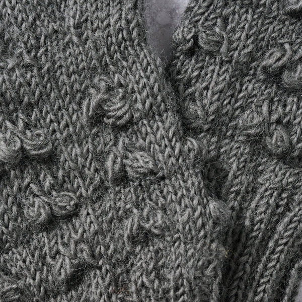 Knobby Wool Gloves (available in Gray or Ivory)