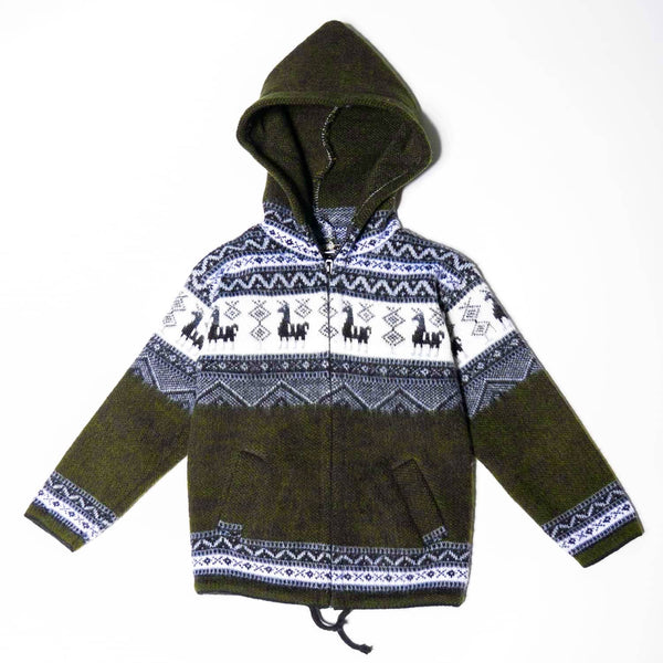 Kids' Alpaca Zip Hoodie – Sizes 0-2-4-6 | Farm Shop