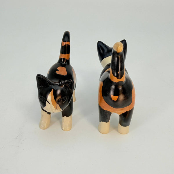 Soapstone Cat, Calico, Detailed, 4"