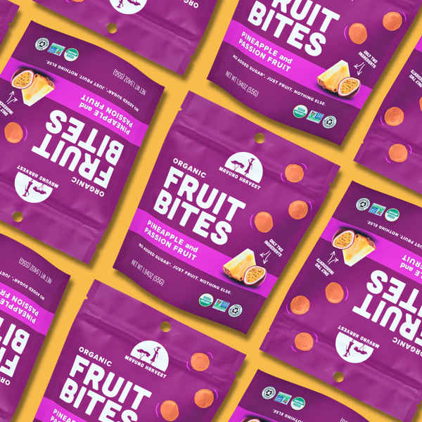 Organic Fruit Bites: Pineapple & Passionfruit, 8-pack case