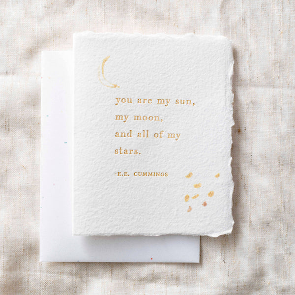 You are my sun, moon + stars | Mom Baby Greeting Card