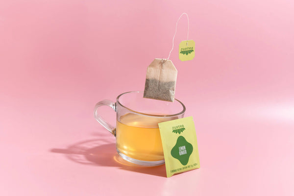 Lemon Ginger Tea Bags - Organic, Fair-Trade, Herbal Tea
