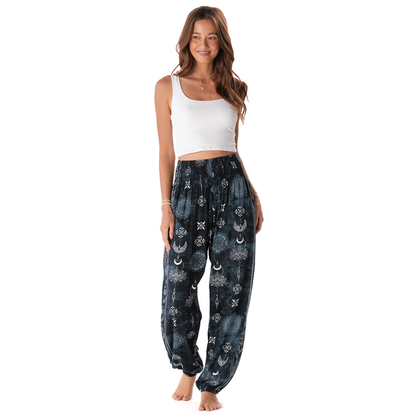 Twilight Lotus Harem Pants with Pockets