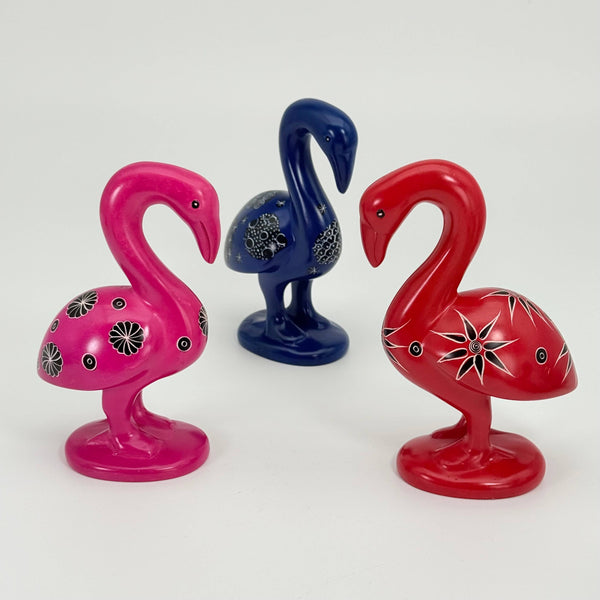 Soapstone Bird, Flamingo, 6.25"