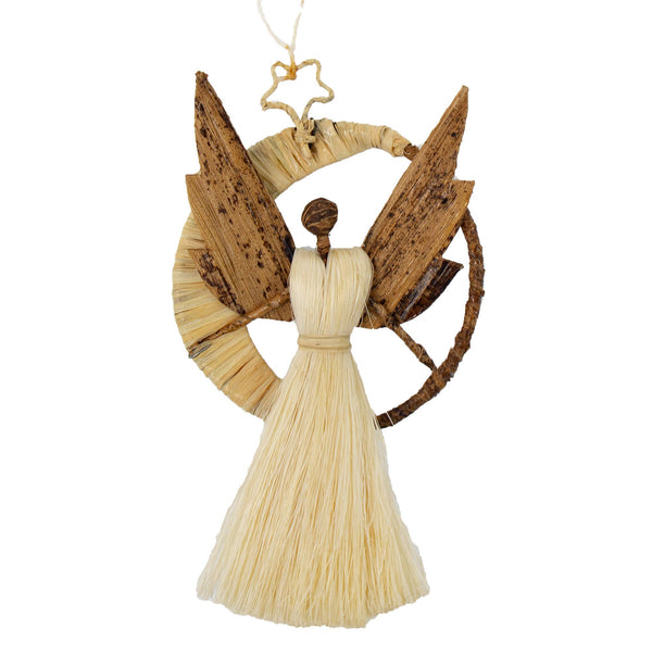 Angel Swinging on Crescent Moon Ornament
