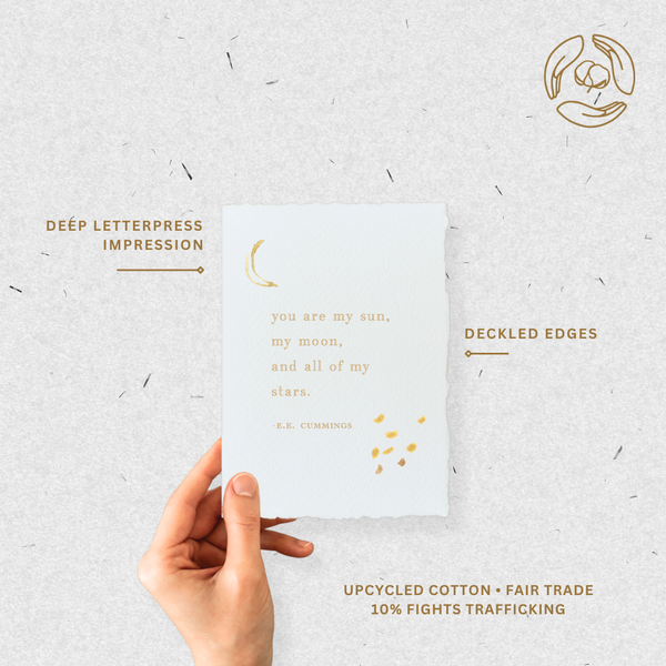 You are my sun, moon + stars | Mom Baby Greeting Card
