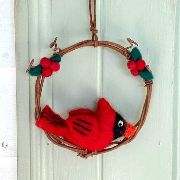 Cardinal Mini Wreath