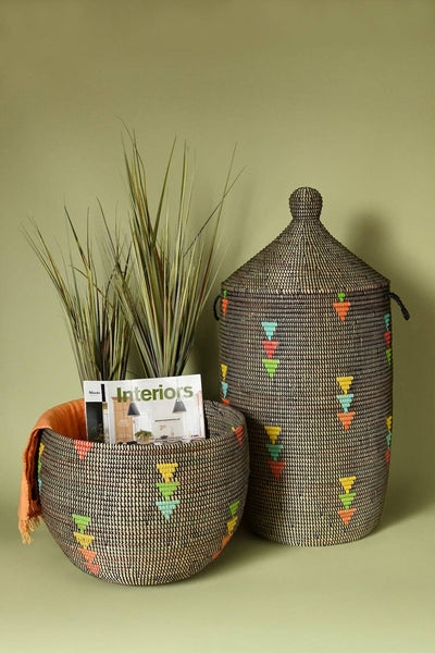 Prism Triangles Deep Storage Bowl Basket
