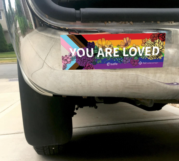 You Are Loved Rainbow Bumper Sticker | LGBTQ+ Pride Decal