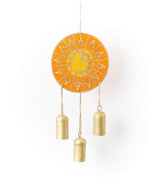 Henna Treasure Sun Bell Wind Chime-Hand Painted Patio Decor