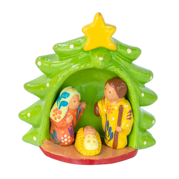 Nativity Tree Ornament Painted Ceramic Christmas Tree Décor Christmas Tree Décor