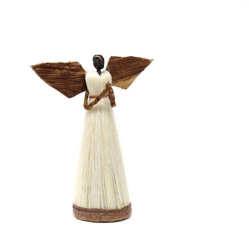 Sisal Angel Ornament, Hands In Prayer