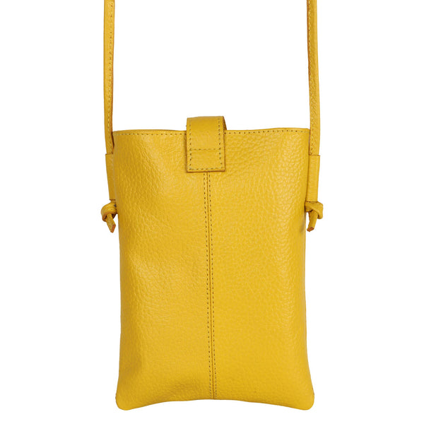 Jennie Small bag w/ slim strap closure & tassel - Canary Yel