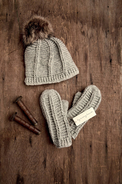 Brecken Gray Crochet Mittens