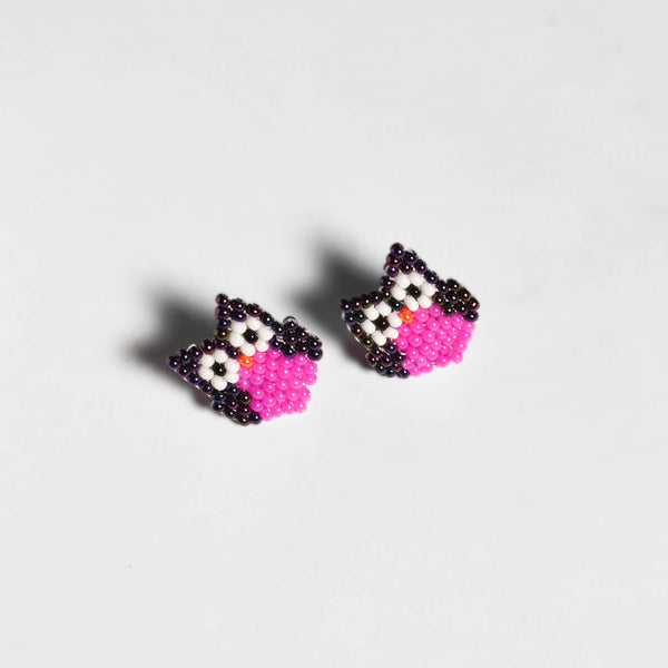 Safari Seed Bead Animal Stud Earrings - Mexico