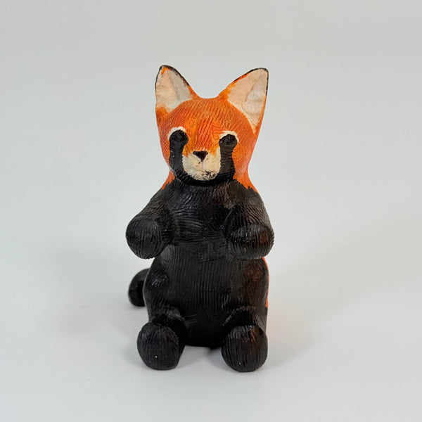 Soapstone Red Panda (bear), Sitting Up, 4" Type A