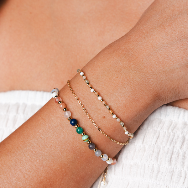 Good Fortune + Growth 2mm Healing Layered Bracelet