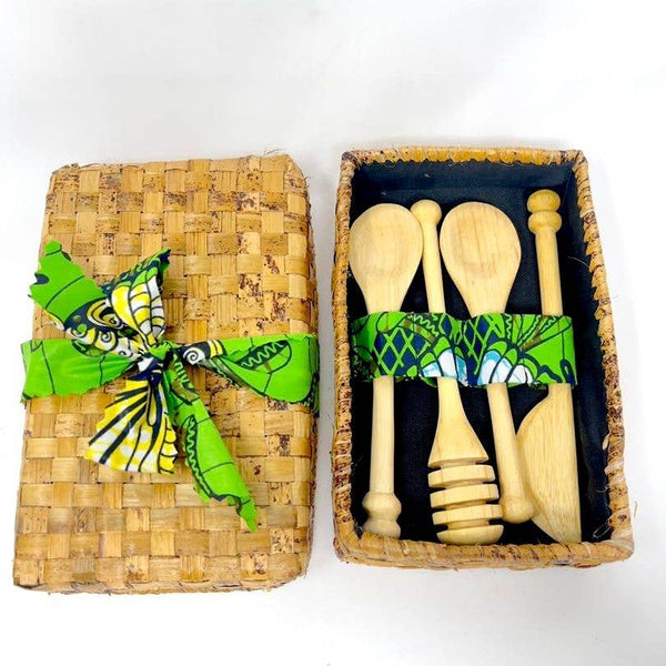 Charcuterie Set in a Banana Leaf Box