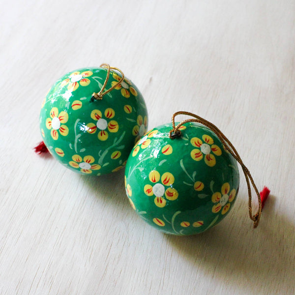 Paper Mache Ball Ornaments