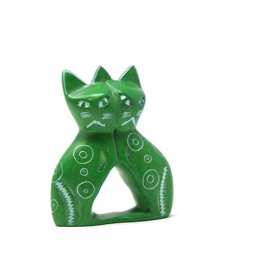 Soapstone Twin Cats