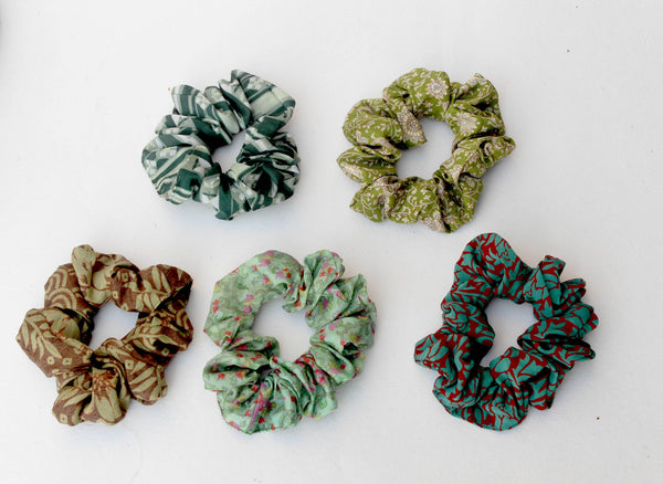 Upcycled Sari Scrunchies