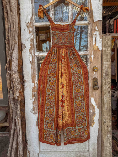 Boho Floral Printed Jumpsuit Pants 2 in 1, Free Spirit Style