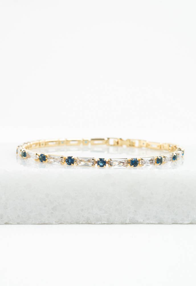 Glimmer Something Blue Tennis Bracelet