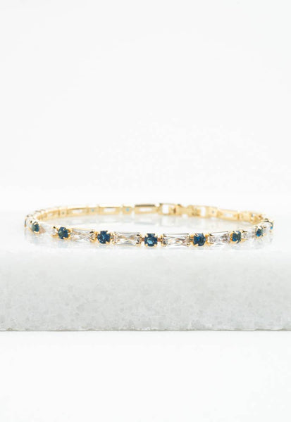 Glimmer Something Blue Tennis Bracelet